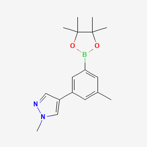 molecular formula C17H23BN2O2 B13673578 3-Methyl-5-(1-methyl-4-pyrazolyl)phenylboronic acid pinacol ester 