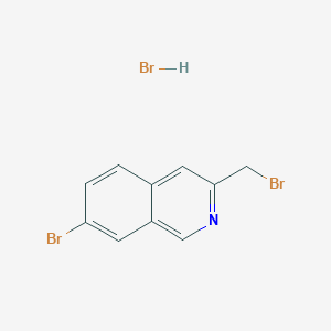 molecular formula C10H8Br3N B13673582 7-Bromo-3-(bromomethyl)isoquinoline hydrobromide 