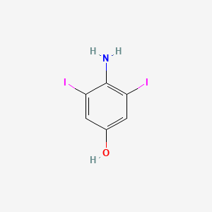 molecular formula C6H5I2NO B13673588 4-Amino-3,5-diiodophenol 