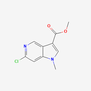 molecular formula C10H9ClN2O2 B13673626 Methyl 6-Chloro-1-methyl-5-azaindole-3-carboxylate 