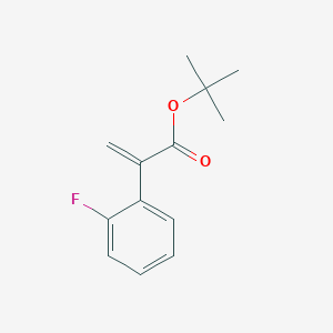 molecular formula C13H15FO2 B13673640 tert-Butyl 2-(2-fluorophenyl)acrylate 