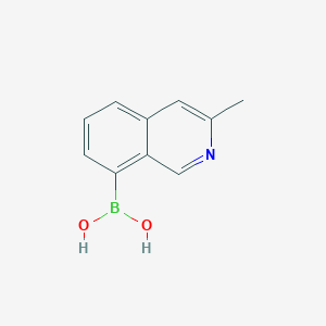 molecular formula C10H10BNO2 B13673677 (3-Methylisoquinolin-8-yl)boronic acid 