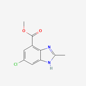 molecular formula C10H9ClN2O2 B13673697 Methyl 6-chloro-2-methyl-1H-benzo[d]imidazole-4-carboxylate 