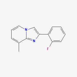 molecular formula C14H11FN2 B13673701 2-(2-Fluorophenyl)-8-methylimidazo[1,2-a]pyridine 