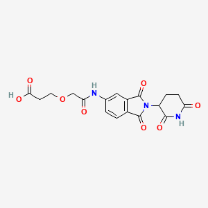 molecular formula C18H17N3O8 B13673725 3-[2-[[2-(2,6-Dioxo-3-piperidyl)-1,3-dioxo-5-isoindolinyl]amino]-2-oxoethoxy]propanoic Acid 