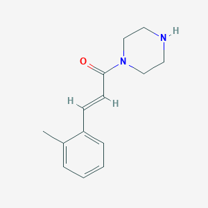 molecular formula C14H18N2O B1367373 (2E)-3-(2-methylphenyl)-1-(piperazin-1-yl)prop-2-en-1-one 