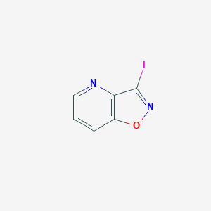 molecular formula C6H3IN2O B13673740 3-Iodoisoxazolo[4,5-b]pyridine 