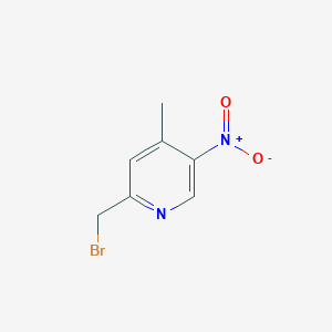 molecular formula C7H7BrN2O2 B13673765 2-(Bromomethyl)-4-methyl-5-nitropyridine 