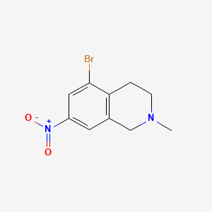 molecular formula C10H11BrN2O2 B13673769 5-Bromo-2-methyl-7-nitro-1,2,3,4-tetrahydroisoquinoline 