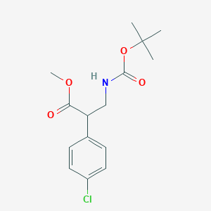 molecular formula C15H20ClNO4 B13673776 Methyl 3-(Boc-amino)-2-(4-chlorophenyl)propanoate 