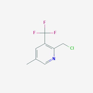 molecular formula C8H7ClF3N B13673777 5-Methyl-2-(chloromethyl)-3-(trifluoromethyl)pyridine 