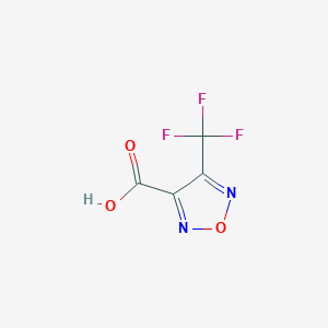 molecular formula C4HF3N2O3 B13673785 4-(Trifluoromethyl)-1,2,5-oxadiazole-3-carboxylic acid 