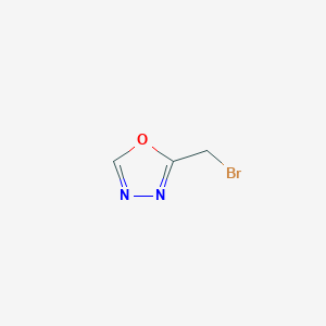 molecular formula C3H3BrN2O B13673789 2-(Bromomethyl)-1,3,4-oxadiazole 