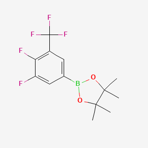 molecular formula C13H14BF5O2 B13673791 2-(3,4-Difluoro-5-(trifluoromethyl)phenyl)-4,4,5,5-tetramethyl-1,3,2-dioxaborolane 