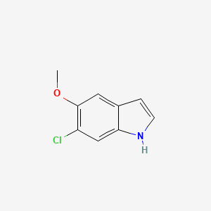 molecular formula C9H8ClNO B1367382 6-氯-5-甲氧基-1H-吲哚 CAS No. 63762-72-1