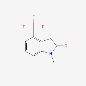 molecular formula C10H8F3NO B13673821 1-Methyl-4-(trifluoromethyl)indolin-2-one 