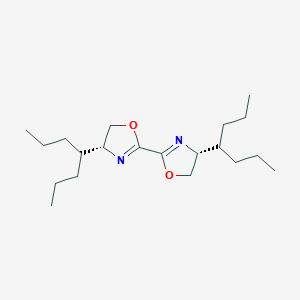 molecular formula C20H36N2O2 B13673825 (4R,4'R)-4,4'-Di(heptan-4-yl)-4,4',5,5'-tetrahydro-2,2'-bioxazole 