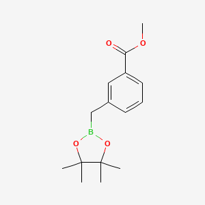 molecular formula C15H21BO4 B13673841 Methyl 3-((4,4,5,5-tetramethyl-1,3,2-dioxaborolan-2-yl)methyl)benzoate 