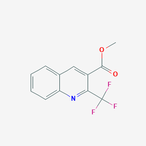 molecular formula C12H8F3NO2 B13673854 Methyl 2-(trifluoromethyl)quinoline-3-carboxylate 