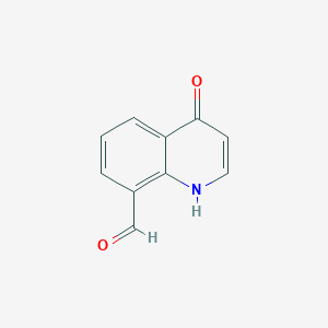 molecular formula C10H7NO2 B13673877 4-Oxo-1,4-dihydroquinoline-8-carbaldehyde 