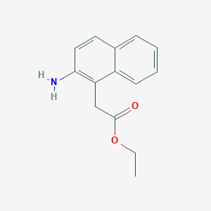 molecular formula C14H15NO2 B13673884 Ethyl 2-(2-aminonaphthalen-1-yl)acetate 