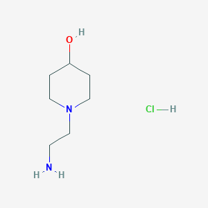 molecular formula C7H17ClN2O B13673887 1-(2-Aminoethyl)piperidin-4-ol hydrochloride 