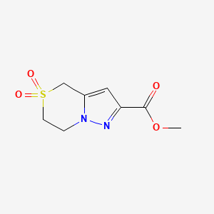 molecular formula C8H10N2O4S B13673914 Methyl 6,7-dihydro-4H-pyrazolo[5,1-c][1,4]thiazine-2-carboxylate 5,5-dioxide 