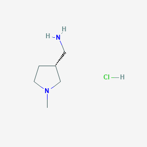molecular formula C6H15ClN2 B13673920 (R)-(1-Methylpyrrolidin-3-yl)methanamine hydrochloride 