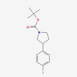 molecular formula C15H20INO2 B13673922 1-Boc-3-(4-iodophenyl)pyrrolidine 