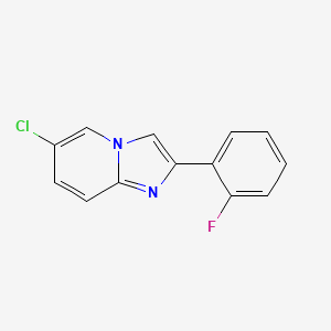 molecular formula C13H8ClFN2 B13673954 6-Chloro-2-(2-fluorophenyl)imidazo[1,2-a]pyridine 