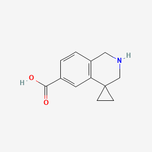 molecular formula C12H13NO2 B13673985 2',3'-Dihydro-1'H-spiro[cyclopropane-1,4'-isoquinoline]-6'-carboxylic acid 