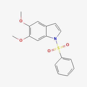 molecular formula C16H15NO4S B13673993 5,6-Dimethoxy-1-(phenylsulfonyl)-1H-indole 