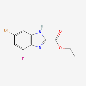 molecular formula C10H8BrFN2O2 B13674014 Ethyl 6-Bromo-4-fluorobenzimidazole-2-carboxylate 