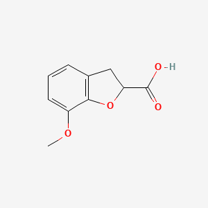 molecular formula C10H10O4 B1367404 7-Methoxy-2,3-dihydrobenzofuran-2-carboxylic acid CAS No. 26018-52-0