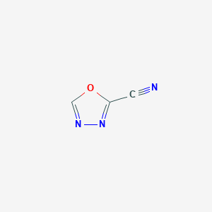 molecular formula C3HN3O B13674067 1,3,4-Oxadiazole-2-carbonitrile 