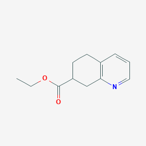 molecular formula C12H15NO2 B13674124 Ethyl 5,6,7,8-tetrahydroquinoline-7-carboxylate 