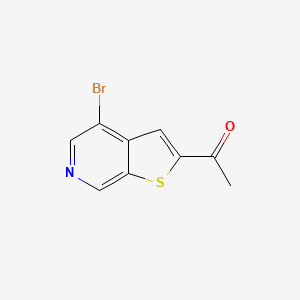 molecular formula C9H6BrNOS B13674136 1-(4-Bromothieno[2,3-c]pyridin-2-yl)ethanone 
