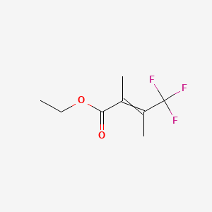 molecular formula C8H11F3O2 B13674155 Ethyl (E)-4,4,4-Trifluoro-2,3-dimethyl-2-butenoate 