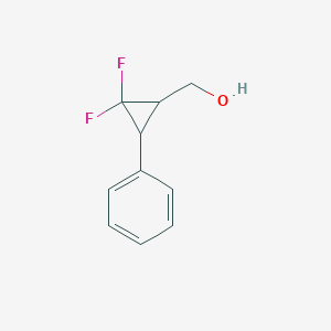 molecular formula C10H10F2O B1367416 (2,2-Difluoro-3-phenylcyclopropyl)methanol 