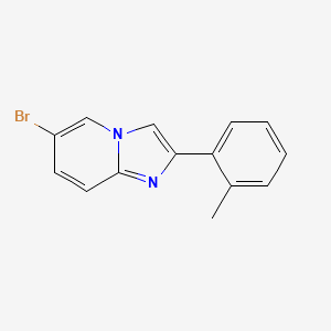 molecular formula C14H11BrN2 B13674167 6-Bromo-2-(o-tolyl)imidazo[1,2-a]pyridine 