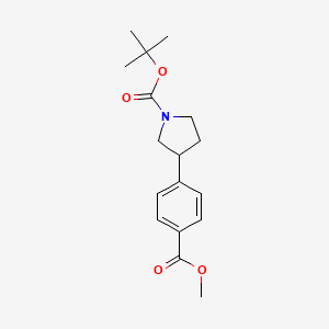 molecular formula C17H23NO4 B13674187 Methyl 4-(1-Boc-3-pyrrolidinyl)benzoate 