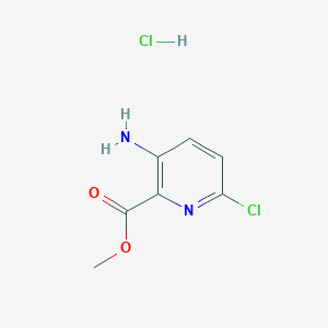 molecular formula C7H8Cl2N2O2 B13674189 Methyl 3-amino-6-chloropicolinate hydrochloride 