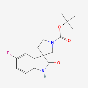 molecular formula C16H19FN2O3 B13674192 tert-Butyl 5-fluoro-2-oxospiro[indoline-3,3'-pyrrolidine]-1'-carboxylate 
