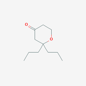 molecular formula C11H20O2 B13674194 2,2-Dipropyldihydro-2H-pyran-4(3H)-one 