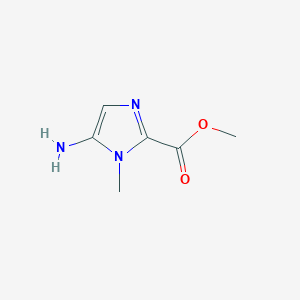 molecular formula C6H9N3O2 B13674212 methyl 5-amino-1-methyl-1H-imidazole-2-carboxylate 