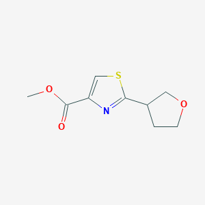 molecular formula C9H11NO3S B13674238 Methyl 2-(Tetrahydrofuran-3-yl)thiazole-4-carboxylate 