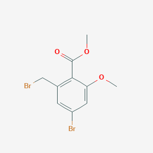 molecular formula C10H10Br2O3 B13674245 Methyl 4-bromo-2-(bromomethyl)-6-methoxybenzoate CAS No. 877149-14-9