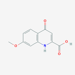 molecular formula C11H9NO4 B1367425 7-Methoxy-4-oxo-1,4-dihydroquinoline-2-carboxylic acid CAS No. 77474-33-0