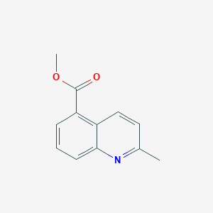 molecular formula C12H11NO2 B13674275 Methyl 2-methylquinoline-5-carboxylate 