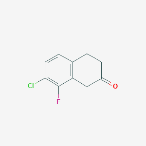 molecular formula C10H8ClFO B13674290 7-Chloro-8-fluoro-3,4-dihydronaphthalen-2(1H)-one 